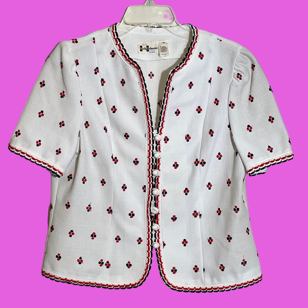 Vintage 60's Union made knit button up blazer shirt
